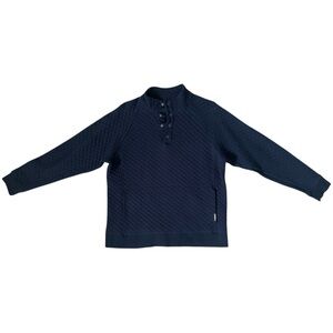 Eddie Bauer Men’s Quilted Sweater Navy Blue Size Large